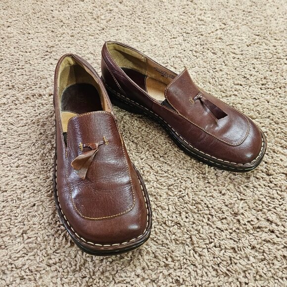Born Other - Born Tassel Loafers Mens 9 Brown Leather Slip On Dress Shoes B-6203 Handcrafted